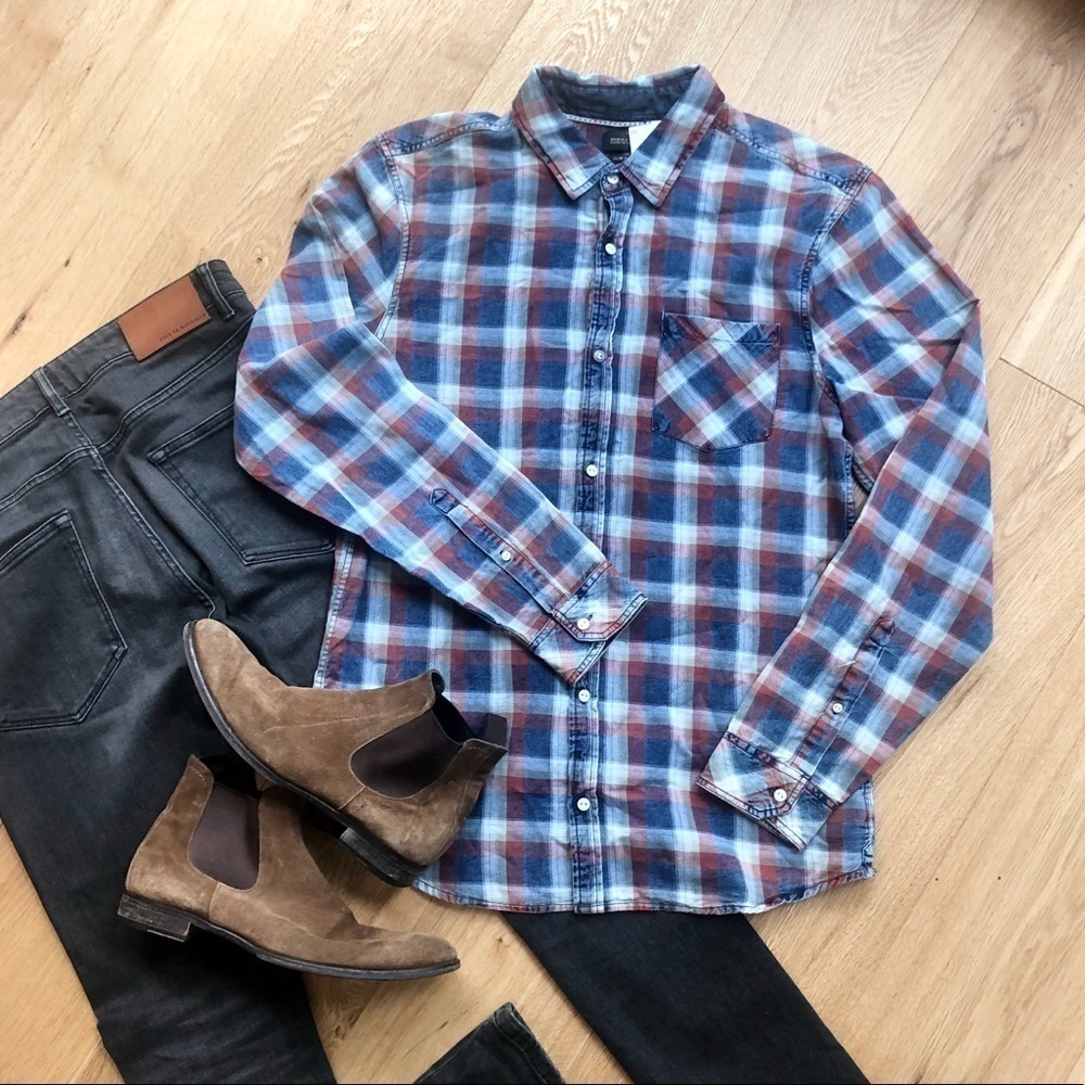 NWT BUFFALO LONG SLEEVE PLAID  SHIRT- L